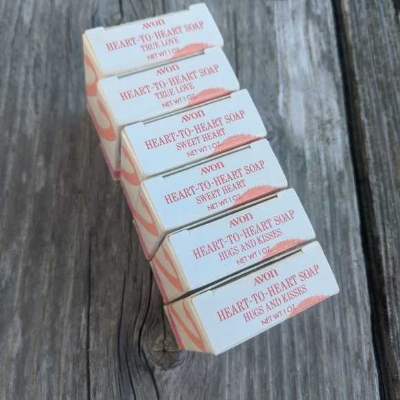 Novelty Vintage Avon Conversation Heart Soaps Bundle Set of 6 - Picture 4 of 10